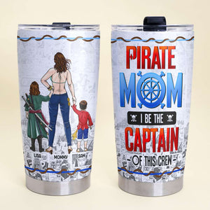 Personalized Gifts For Mom Tumbler Mother's Day Pirate Mom And Kids 01HUMH130325PA - Tumbler Cup - GoDuckee