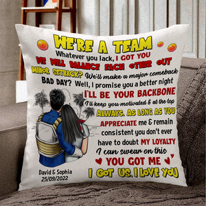 I Got Us, I Love You Personalized Square Pillow CC-02QHTN050723HH, Gift For Couple - Pillow - GoDuckee