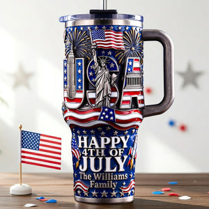 USA Happy 4th July Tumbler - Personalized Gifts For Family 05padt100626 - Tumbler Cup - GoDuckee