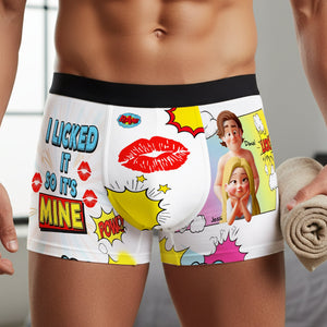 Flirty Couple Men's Boxers - Personalized Christmas Gifts For Him 04TGLU060925 - Boxer Briefs - GoDuckee