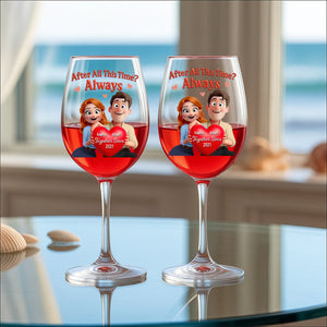 Together Forever Drinking Glass - Personalized Gifts For Couple 01huqn261125 - Glass - GoDuckee