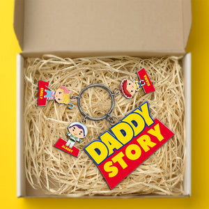 Dad Story Keychain - Personalized Gifts For Dad 02kaqn070525 - Keychains - GoDuckee