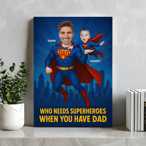 Super Dad Canvas Print - Custom Photo Gifts For Dad 02topu210525 - Poster & Canvas - GoDuckee