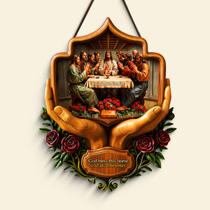 Christian Family Wood Sign - Personalized Gifts For Family 01tota040925 - Wood Sign - GoDuckee