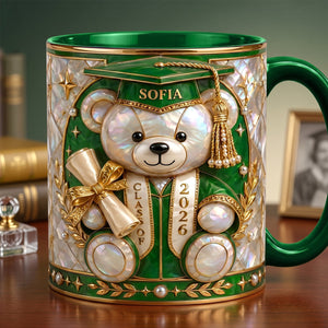 Lovely Bear - Celebrate Graduation Accent Mug - Personalized Gifts For Graduates 04tytn080526 - Coffee Mug - GoDuckee