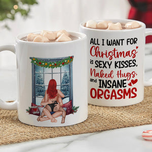 Romantic Couple, All I Want For Christmas Is Sexy Kisses, Personalized Coffee Mug, Couple Gifts, Gifts For Him/Her, Unique Christmas Gifts - Coffee Mug - GoDuckee