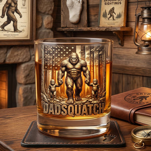 Wild Dad Energy Round Glass - Personalized Gifts For Dads 04NATN010526 - Glass - GoDuckee
