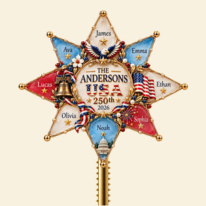 Patriot Family Tree Topper - Personalized Christmas Gifts For Family 04hudt071026 - Ornament - GoDuckee