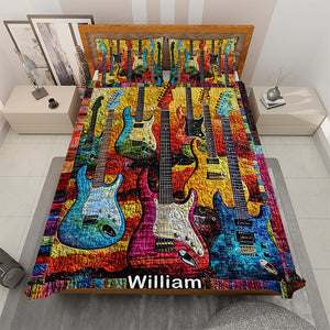 Personalized Gifts For Guitar Lovers Quilt Bedding Set Special Line 06QNQN301224 - Blanket - GoDuckee