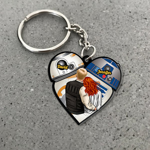 Gift For Couple, Personalized Keychain, Couple Hugging Keychain, Anniversary Gift 04HTHN050723HH - Keychains - GoDuckee