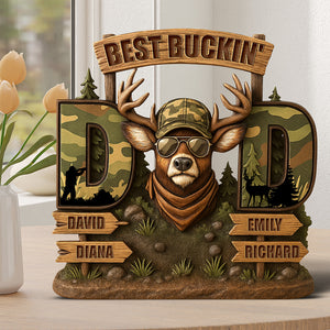 Deer Dad Acrylic Plaque - Personalized Gifts For Dad 01xqqn300425 - Shaped Plaques - GoDuckee