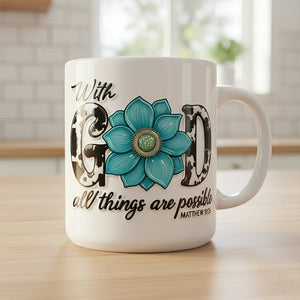 Faith & Flowers Mug Personalized Gifts For Christian 08HUDT261125 - Coffee Mug - GoDuckee