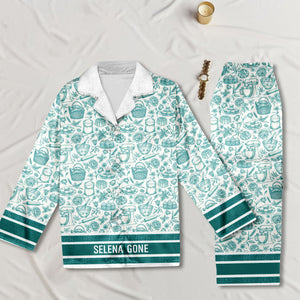 Bakers At Rest Button Up Pajama Set - Personalized Gift For Bakers 03PGLU021025 - Pajama Set - GoDuckee