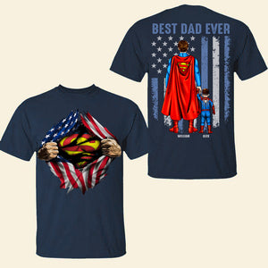 Personalized Gifts For Dad Shirt, Best Dad Ever 01ACDT050425PA - Shirts - GoDuckee