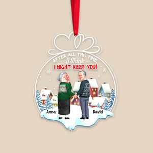 Funny Old Couple, Personalized Ornament, Couple Gifts, Gifts For Him, Gifts For Her, Unique Christmas Gifts, Xmas Tree Decorations - Ornament - GoDuckee