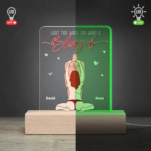 Personalized Gifts For Couple LED Light Light This When You Want A Blow Job - Led Night Light - GoDuckee