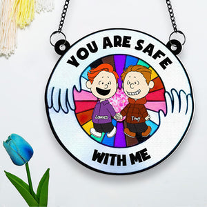 Personalized Gifts For Couple Suncatcher Ornament 02OHDT160125DA - Ornament - GoDuckee