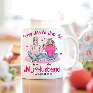 Romantic Couple, He's/She's Great At It, Personalized Mug, Couple Gifts, Gifts For Him, Gifts For Her, Valentine's Day Gifts, 01qhhn301123hh - Coffee Mug - GoDuckee