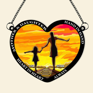 Personalized Gifts For Mom Suncatcher Window Hanging Ornament 02QHMH240424 Mother's Day - Ornaments - GoDuckee