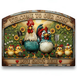 Chicken Coop Metal Sign Personalized Gifts For Family 06pgtn111225 - Metal Signs - GoDuckee