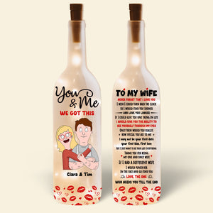 Personalized Gifts For Couple Bottle Lamp To My Wife 03ACDT190225HG - Bottle Lamp - GoDuckee