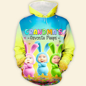 Custom Photo Gifts For Grandma Shirt Bunny Grandkids 01TGDT100325 - AOP Products - GoDuckee