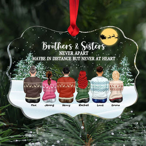 Family Never Apart, Gift For Family, Personalized Acrylic Ornament, Christmas Family Ornament, Christmas Gift - Ornament - GoDuckee