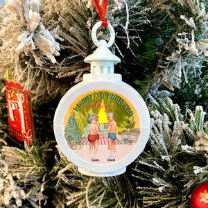 I Want To Grow Old With You, Couple Gift, Personalized Light Ornament, Old Couple Ornament, Christmas Gift - Ornament - GoDuckee