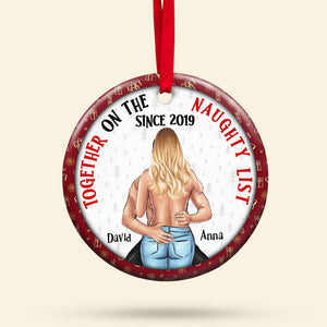 Romantic Couple, Personalized Ornament, Couple Gifts, Gifts For Him, Gifts For Her, Unique Christmas Gifts, Xmas Tree Decorations - Ornament - GoDuckee