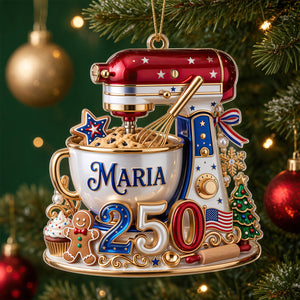 USA 250th Anniversary Stand Mixer Christmas Ornament - Personalized Gifts For Bakers 03pgdt310826
