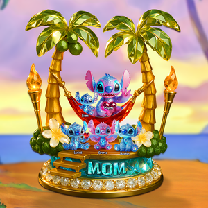 Little Monster Mom Plaque - Personalized Gifts For Mom 03ohpu180425 - Shaped Plaques - GoDuckee