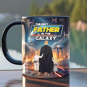 The Best Father In The Galaxy Coffee Mug - Personalized Gifts For Father 03XQQN250425HHHG - Coffee Mug - GoDuckee