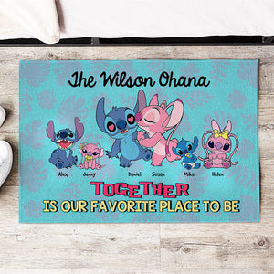 Together Is Our Favorite Place To Be, Family Gift, Personalized Doormat, Alien Family Doormat 02KAHN281223 - Doormat - GoDuckee