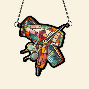 Personalized Gifts For Barber Suncatcher Ornament Hair Salon 01OHMH070125 - Ornament - GoDuckee