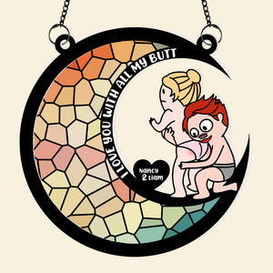 Personalized Gifts For Couple Suncatcher Window Hanging Ornament 05ohpu290524hh - Ornaments - GoDuckee