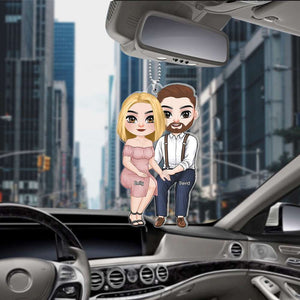 Romantic Couple, You Are Forever In My Heart, Personalized Transparent Car Ornament, Gifts For Couple - Ornament - GoDuckee