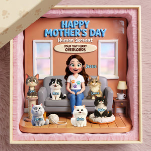 Cat Mom Acrylic Plaque - Personalized Gifts For Cat Lovers 02kita230226 - Shaped Plaques - GoDuckee