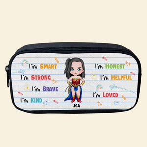 Personalized Gifts For Kid Pencil Case, Kid With Superhero Costume 01NAMH110724PA - Pencil Case - GoDuckee