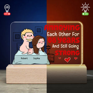 Annoying Each Other And Still Going Strong- Personalized 3D Led Light- Gift For Him/ Gift For Her- Funny Couple Led Light - Led Night Light - GoDuckee
