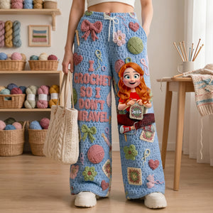 Crochet Girl Pajama Pants - Personalized Gifts For Crochet Lovers 06nalu171225 - Pajama Pant - GoDuckee