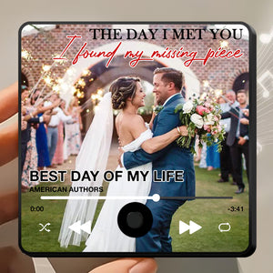 Custom Photo Gifts For Couple Music Fridge Magnet, Newlywed & Anniversary Gift Idea 03qhdt271224 - Fridge Magnet - GoDuckee