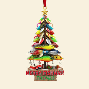 Personalized Gifts For Christmas, Fishing Lures Custom Shape Acrylic Ornament 01huta181025 - Ornament - GoDuckee