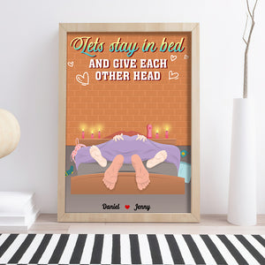 Personalized Gift For Couple Poster Lets Stay In Bed - Poster & Canvas - GoDuckee