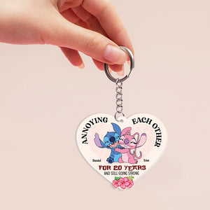 Annoying Each Other For Years, Personalized Keychain, Gift For Couples 02ACHN220623 - Keychains - GoDuckee