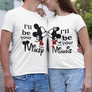 Couple Gift, Personalized Couple Shirt, Mouse Couple Kissing Shirt 04OHPO080723 - Shirts - GoDuckee