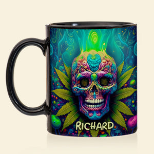 Chill Skull Mug Personalized Gifts For Stoners 04TODT100625 - Coffee Mug - GoDuckee