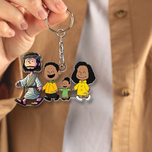 Personalized Gifts For Christian Family Keychain Jesus Family 01OHMH080125DA - Keychains - GoDuckee