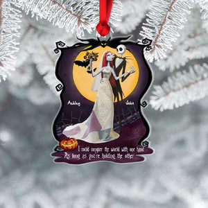 I Could Conquer The World With One Hand, Couple Gift, Personalized Acrylic Ornament, Spooky Couple Ornament, Christmas Gift 05QHHN121023 - Ornament - GoDuckee