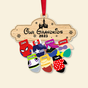 Family Mittens, Personalized 03NATN271023-02 Acrylic Ornament, Gift For Grandparents/Parents, Christmas Ornament - Ornament - GoDuckee