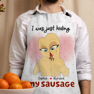 Personalized Gifts For Couple Aprons I Was Just Hiding 03ohqn270124 - Aprons - GoDuckee